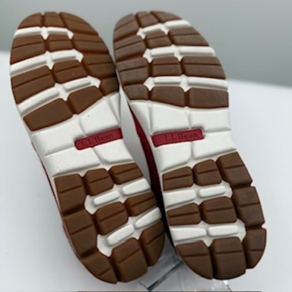 LL Bean Womens Red Mesh Slip On Sneakers Nautical Flag Trim 296817 Size 8.5 M - Picture 8 of 8